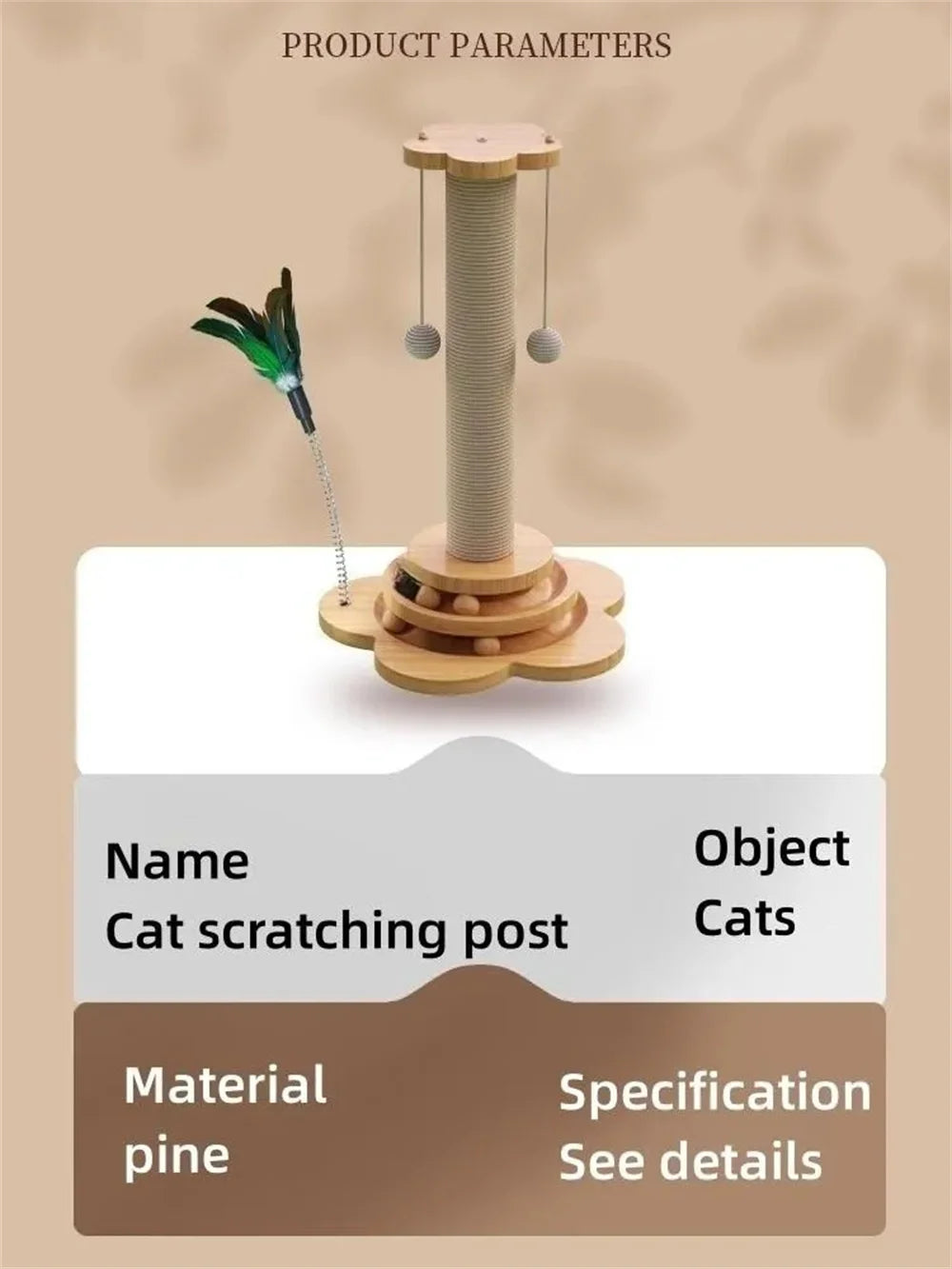 Ultimate Cat Fun, Sturdy Scratching Post & Play Station!