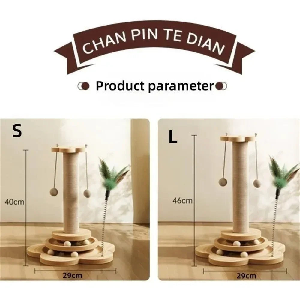 Ultimate Cat Fun, Sturdy Scratching Post & Play Station!