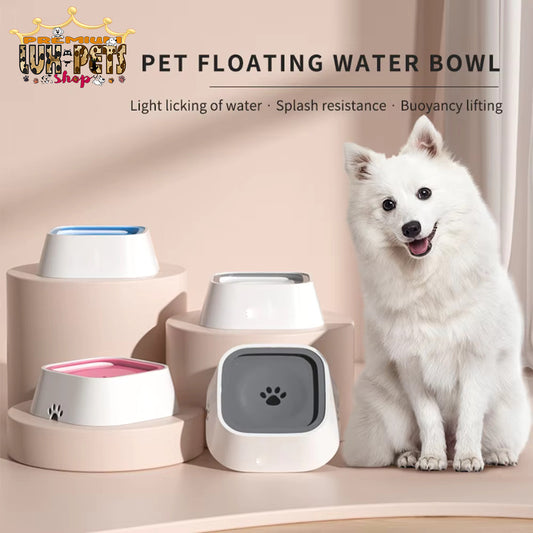 Dog Drinking Water Bowl with Floating Design - Non-Wetting, Non-Skid, Large Capacity