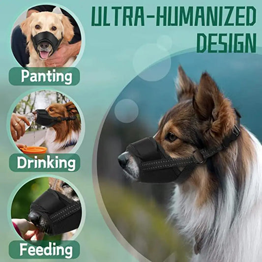 Upgraded Dog Muzzle with Quick Release Buckle - Ultralight, Breath Anti-Barking